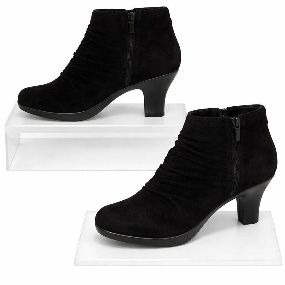DANSKO Buffy Ruched Black Comfy Ankle Booties Shoes Size 38 (US 7.5-8)